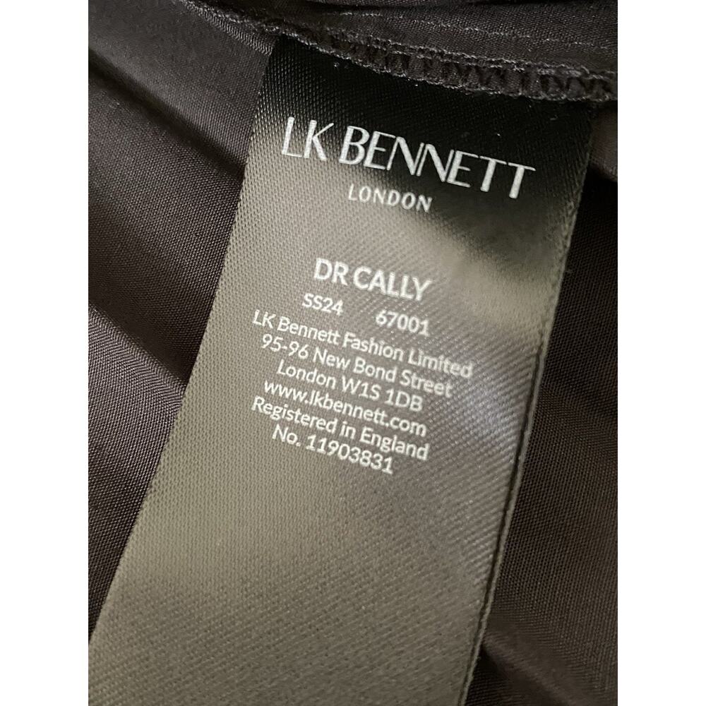 NWT LK Bennett Cally Pleated Shirt Dress Women's 16 Black Preppy Designer Office - Picture 12 of 15